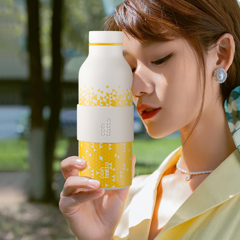 潮流不锈钢户外旅行运动吸管杯子