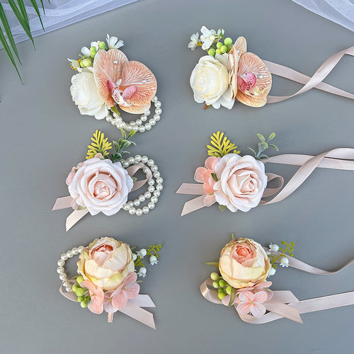 森系新娘婚礼手腕花伴手礼手环花