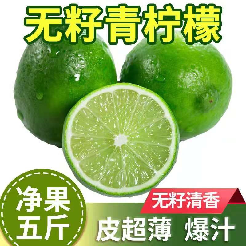 广东无籽青柠檬皮薄肉厚汁