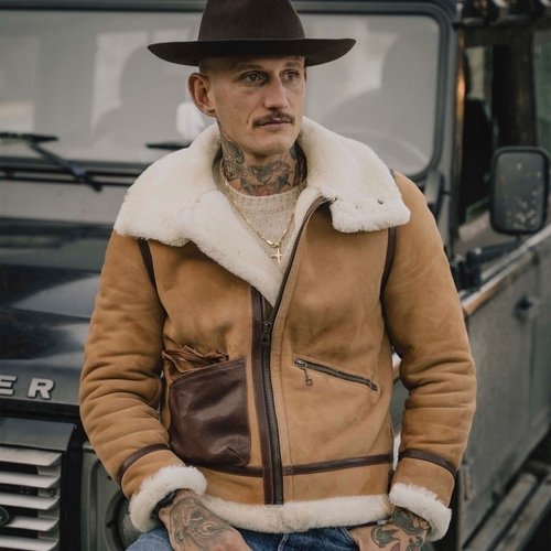 意大利版美利奴皮毛一体真皮衣