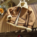 Colomer 澳洲绒面无涂原生态羊皮毛一体日系复古B3真皮皮衣男女