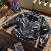 真皮衣 布拉德皮特巴基斯坦牛皮男翻领修身 26春新 桑尼紫标