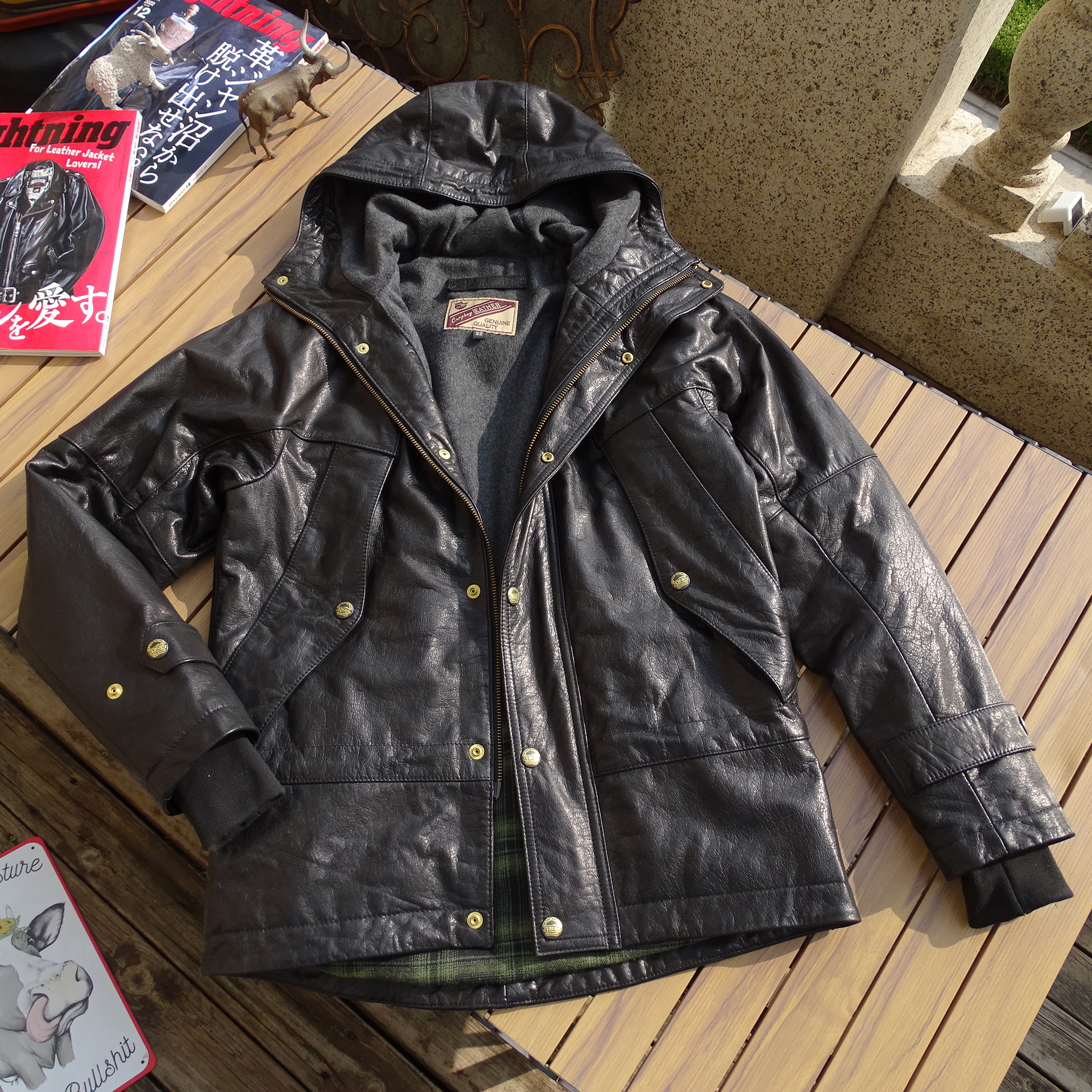 意式连帽棉服御寒保暖皮衣