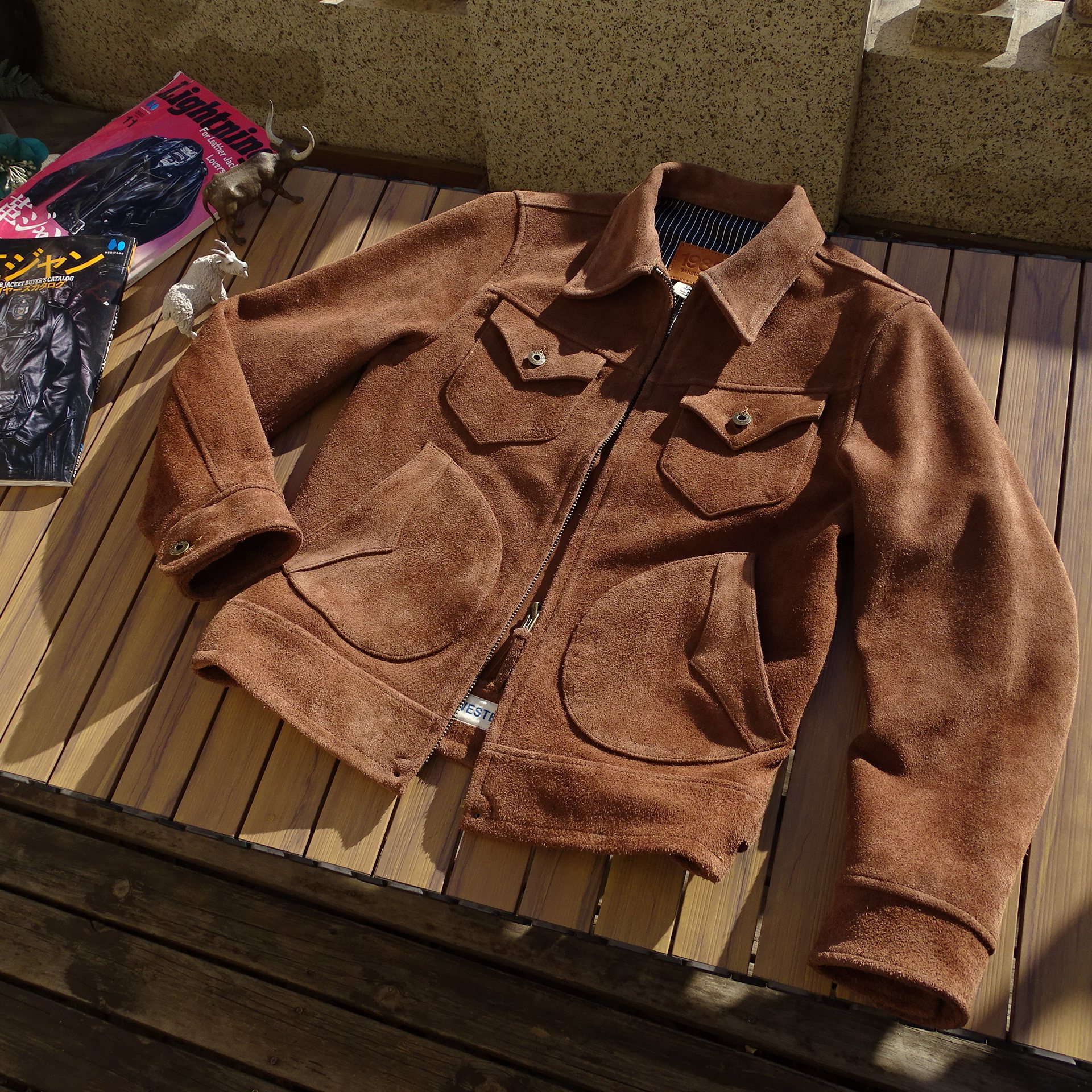 正反2作【无里衬】美产牛皮做旧脏洗美式复古西部农场主门多萨