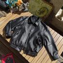 日版 中性复古大廓型男女通穿情侣真皮皮衣法国绵羊皮厚挺