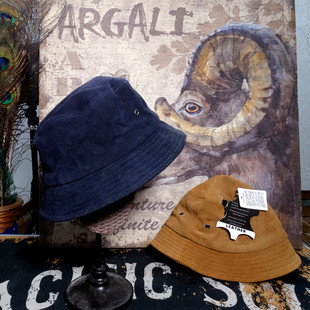 绒面牛皮真皮盆帽渔夫帽 代工出口日单 男女通用