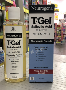 保税现货澳洲Neutrogena露得清tgel控油去屑洗发水t-gel水杨酸