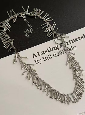 网红欧阳同款重磅纯手工拼接choker项链女小众设计2025年新款爆款