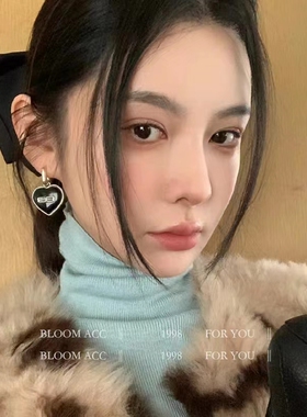 爱心心形耳环小众设计独特耳坠