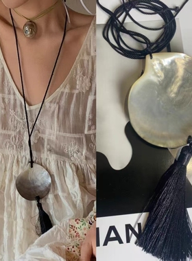 美美强推饰品，超大贝壳扣流苏