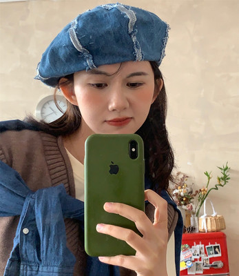 贝雷帽百搭休闲女四季可磨边流苏