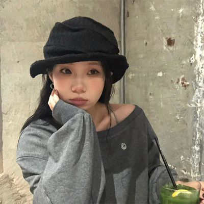 炒鸡韩系不对称设计小檐礼帽时髦