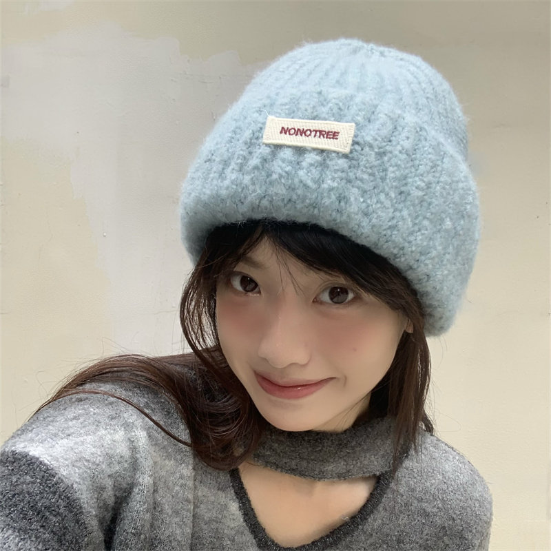 【日常好戴】简约基础百搭毛线帽红色字母贴布冰岛蓝色针织包头帽,服饰配件/皮带/帽子/围巾,帽子,淘宝优惠券,粉丝福利购,淘宝优惠卷