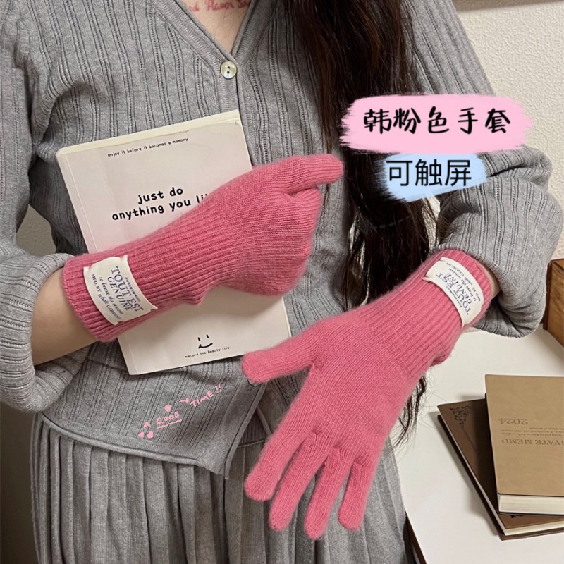 ins风韩版11色保暖骑行手套情侣