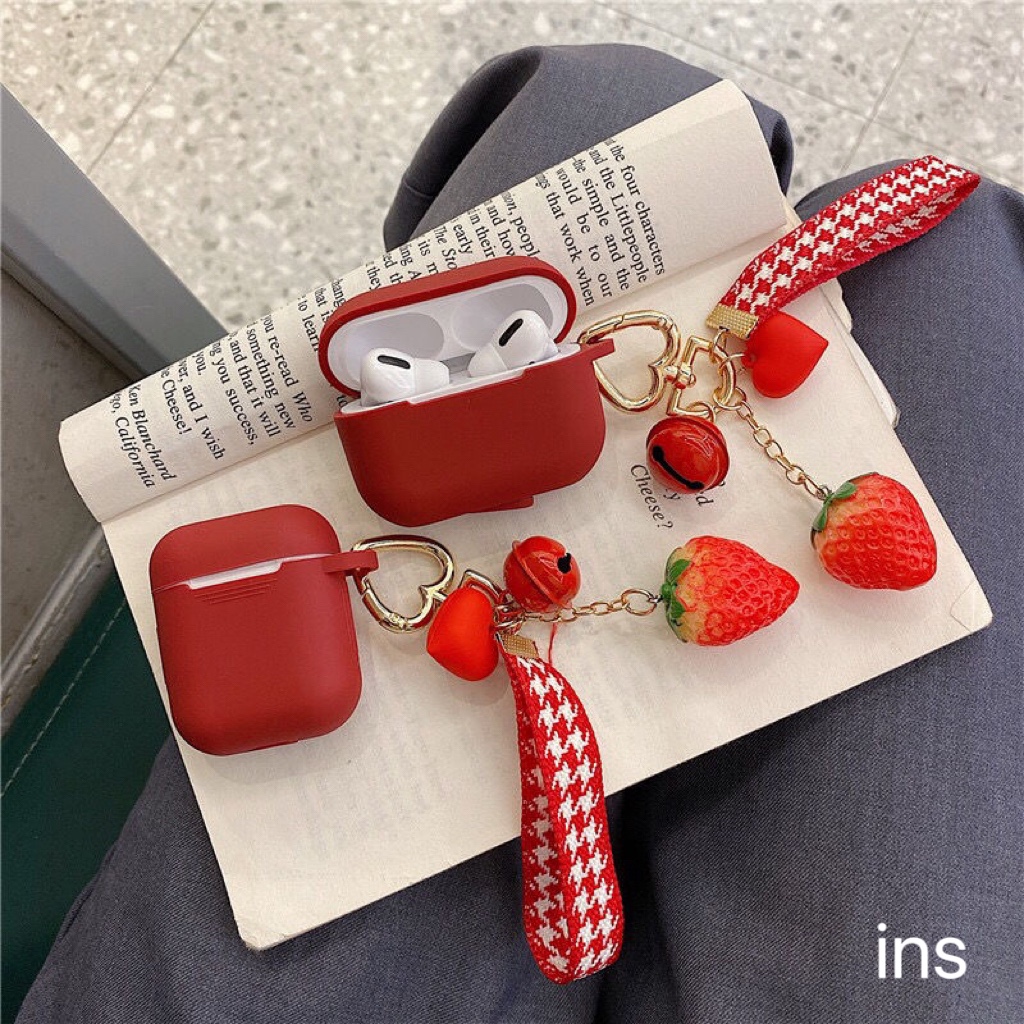 ins小众酒红硅胶软壳airpodspro2保护套airpods3保护壳3代苹果无线蓝牙耳机airpods硅胶airpods1/2代耳机壳潮