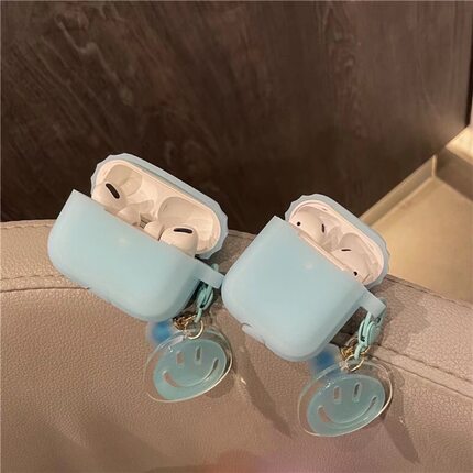 简约笑脸airpods1/2代耳机壳适用于苹果无线蓝牙pro2保护套适用于airpodspro2保护套airpods3代苹果保护壳3代