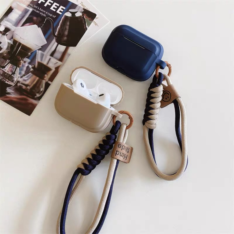 卡其色藏青色硅胶软壳适用于AirPodsPro2保护套AirPods1/2/3/4代耳机壳AirPods3耳机保护套华强北五代保护套