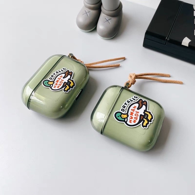 彩绘可达鸭软壳适用于airpodspro2保护套airpods3代保护壳3代苹果无线蓝牙耳机airpods3airpods1/2代耳机壳潮