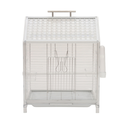 它嗅小鸟笼子透明可视不锈钢网带水壶鸟笼玄凤虎皮亚克力家用别墅