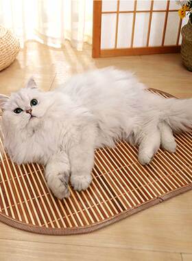 宠物凉席夏季降温猫窝垫子猫砂垫地垫猫床夏天不粘毛猫垫猫咪睡垫