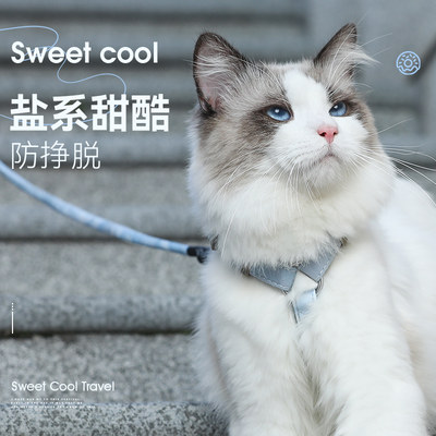 猫咪牵引绳Hoopet遛猫绳防挣脱猫