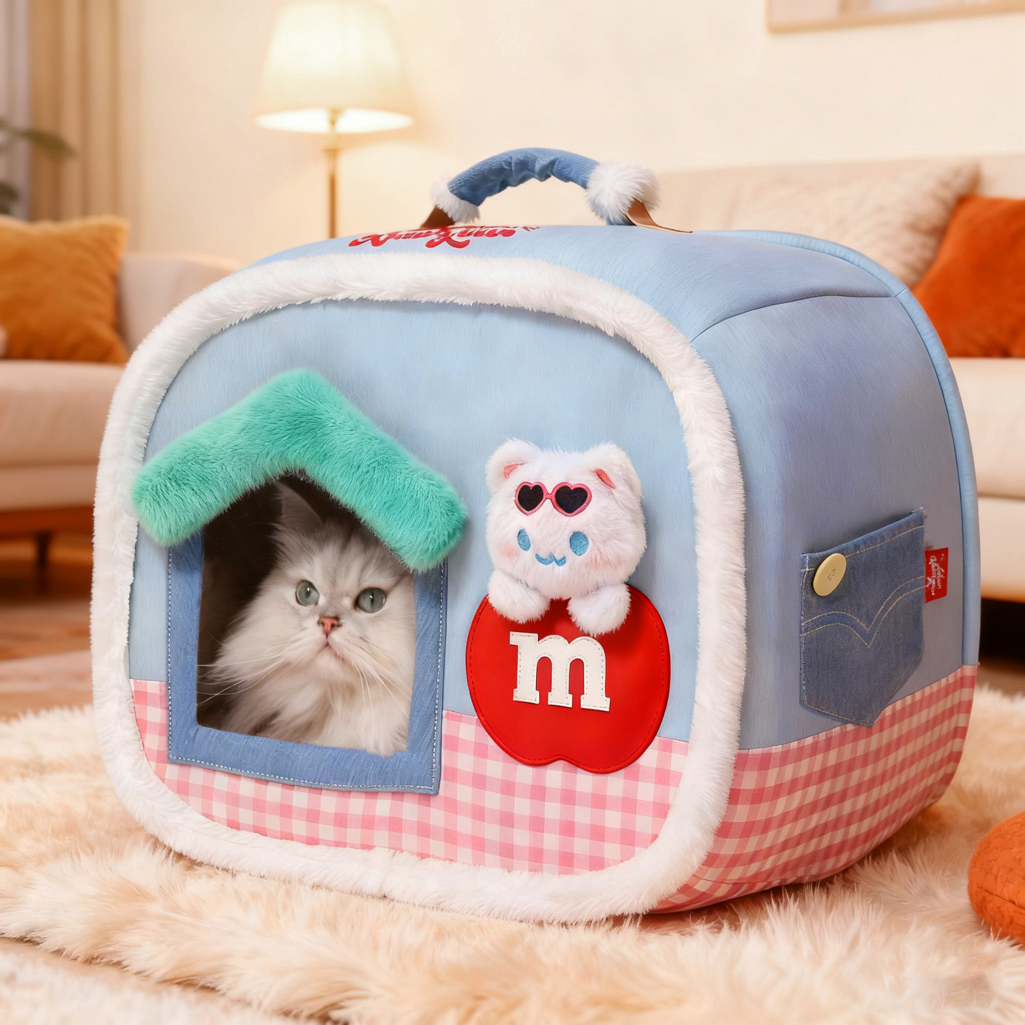 喵小元不塌房猫窝封闭式猫咪安全感宠物用猫咪可拆洗冬季保暖猫屋