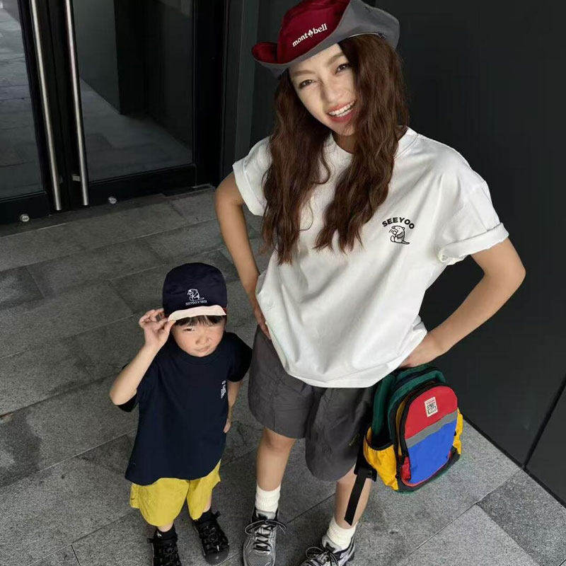 设计感创意亲子装2026潮流新款母子母女装炸街洋气宽松T恤上衣夏