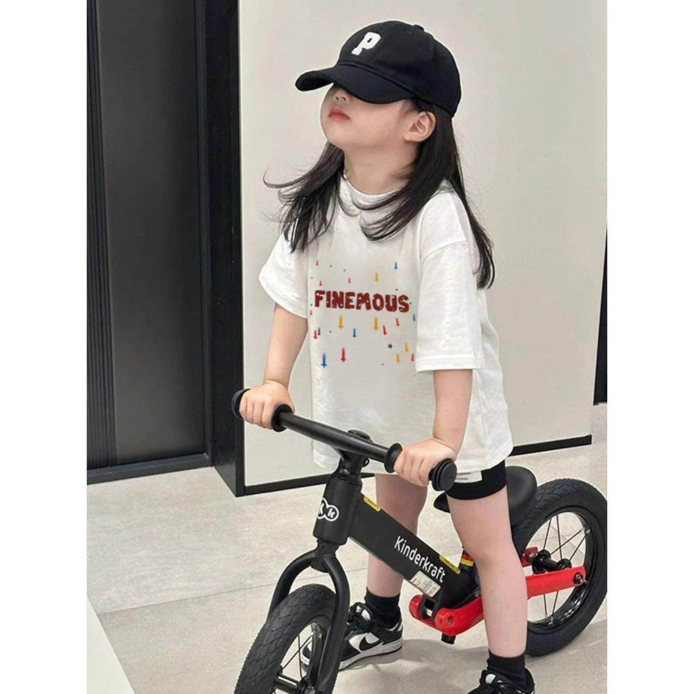 童装小女孩纯棉短袖上衣百搭夏季2026新款白色圆领女童T恤半袖潮