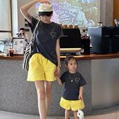 纯棉短袖 新款 T恤母子母女设计感炸街洋气百搭上衣 2026夏季 亲子装