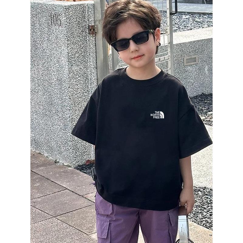 夏季纯棉男童宽松短袖T恤