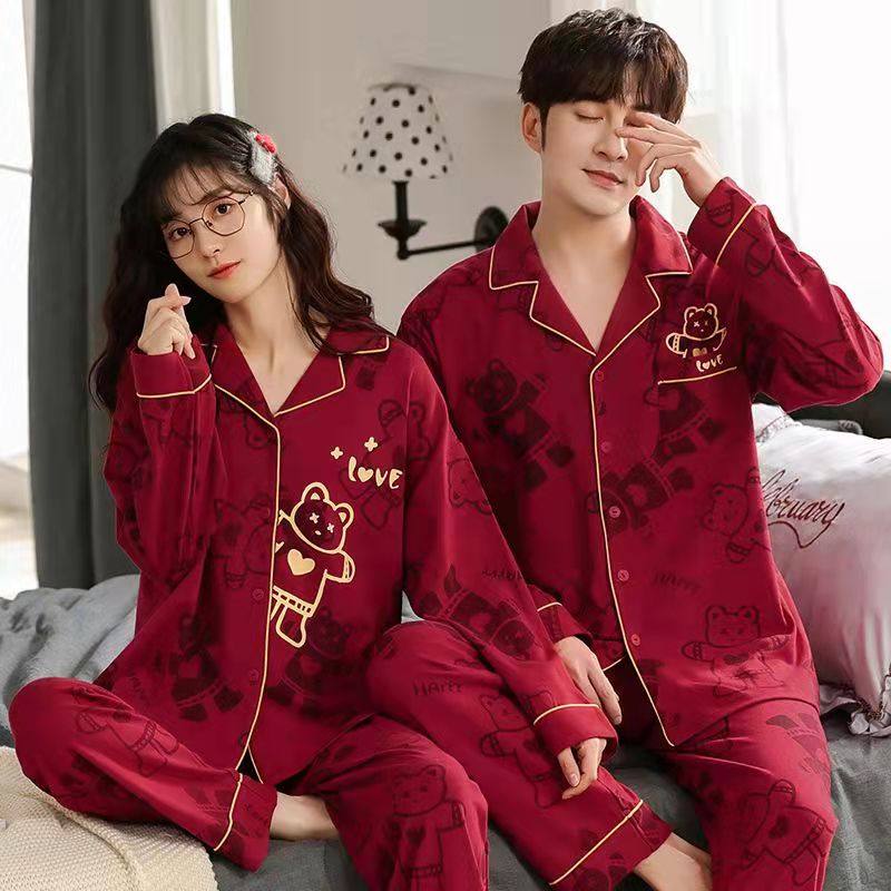 秋冬新款男女睡衣情侣套装棉质长袖开衫卡通大红喜庆可外穿家居服,女士内衣/男士内衣/家居服,睡衣/家居服套装,淘宝优惠券,粉丝福利购,淘宝优惠卷