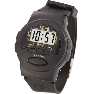 一键中文报时表 整点报时功能 盲人表讲话表语音表老人手表电子表