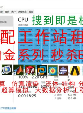 工作站出租用物理主机ANSYS有限元服务器仿真渲染远程电脑CFD超算
