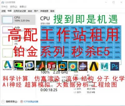 工作站出租用物理主机ANSYS有限元服务器仿真渲染远程电脑CFD超算