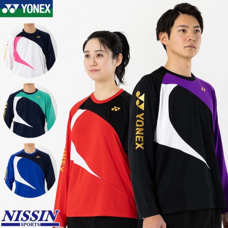 日本YONEX尤尼克斯儿童羽毛球训练服男女情侣2022新款速干长袖T恤