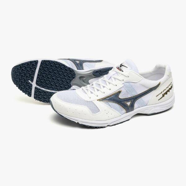 日本MIZUNO美津浓跑鞋2025春夏新色蕾丝白×海军蓝户外运动工作鞋
