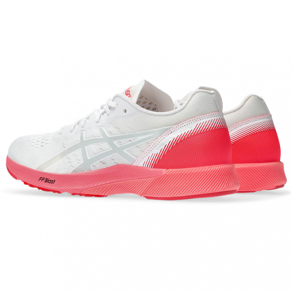 24年新款日本代购ASICS亚瑟士女式田径/跑步跑鞋白色&times;粉色专业比