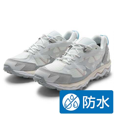 新款日本购Mizuno美津浓鞋浅灰色 D1GA221705白色运动鞋运动防水
