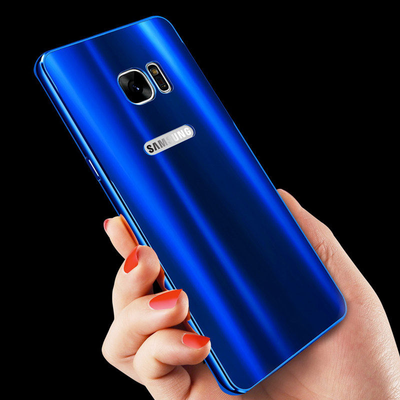iy Ultra Slim Lightweight Aluminum Metal Bumper Dazzle Color Acrylic Back Cover Case for Samsung Galaxy S7 Edge & S7