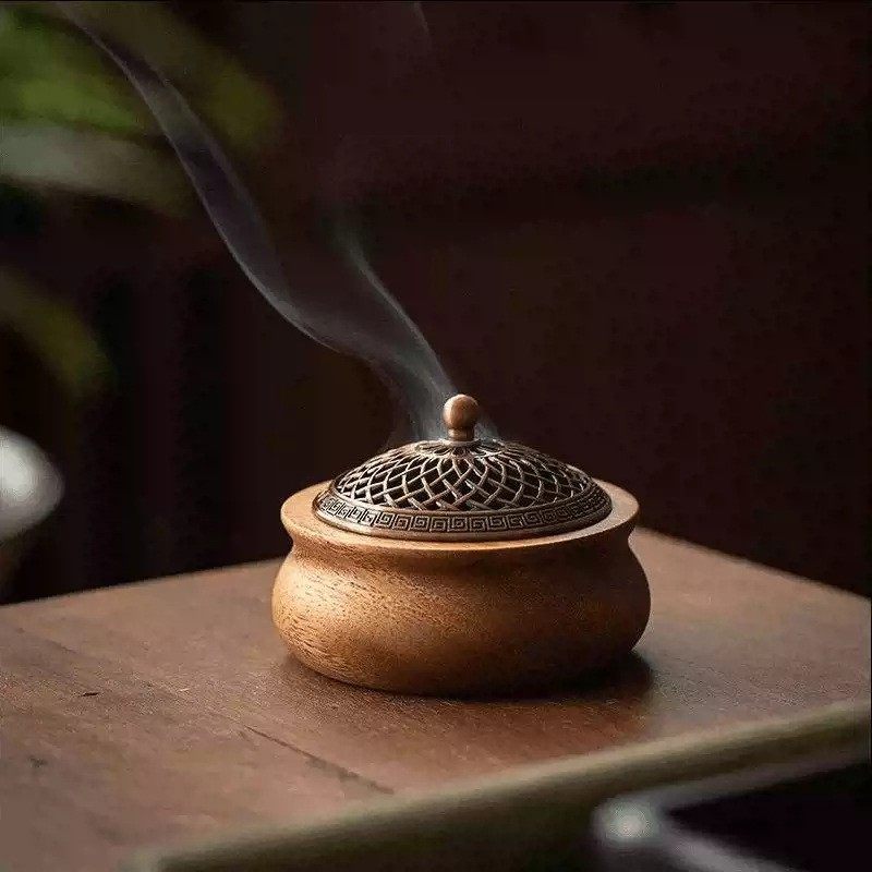 胡桃木家用室内香炉实木茶道檀香沉香熏香炉盘香炉蚊香盘托线香炉,餐饮具,茶道/香炉,淘宝优惠券,粉丝福利购,淘宝优惠卷