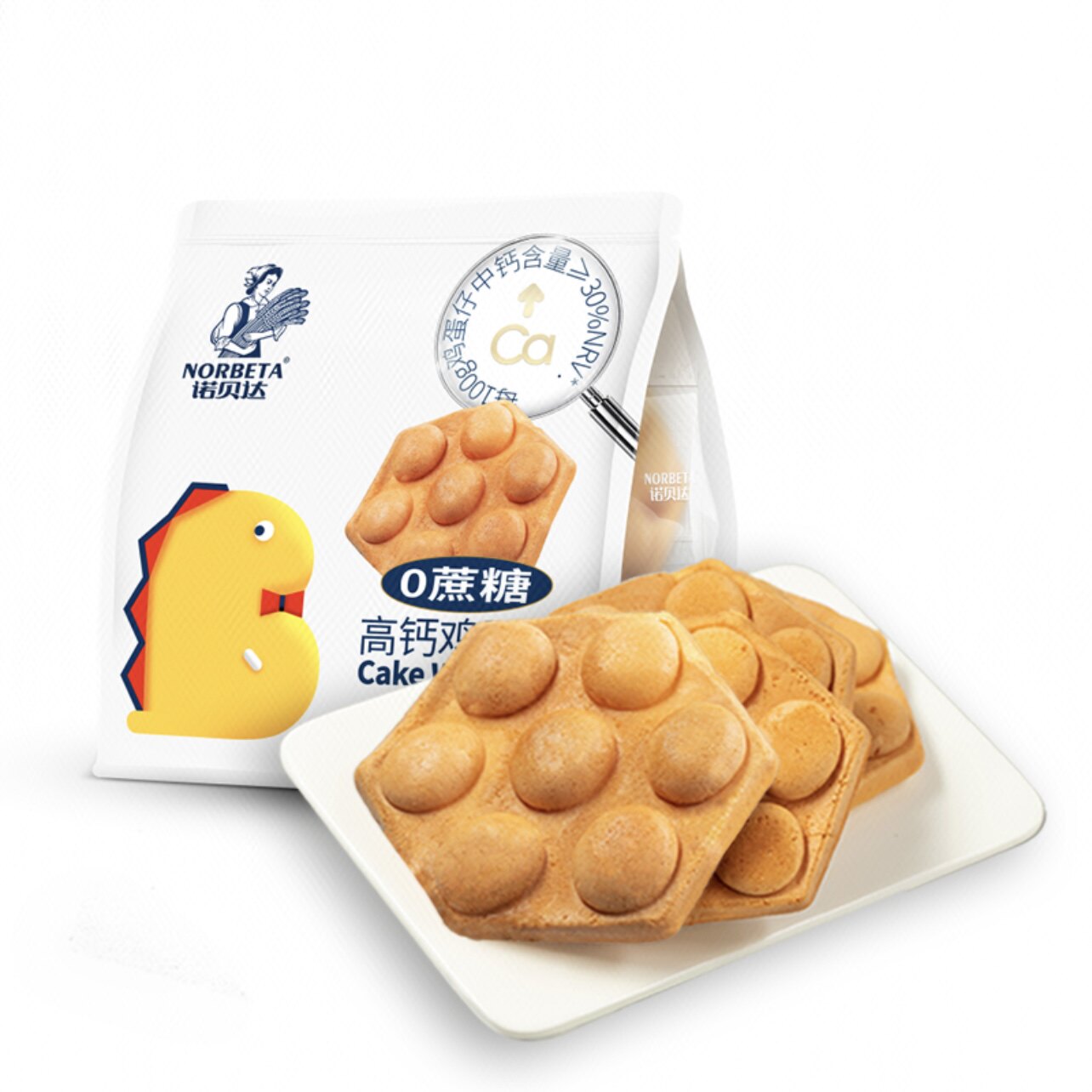 诺贝达 0蔗糖 高钙鸡蛋仔 240g