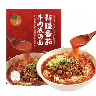 叮咚定制新疆番茄牛肉浓汤面