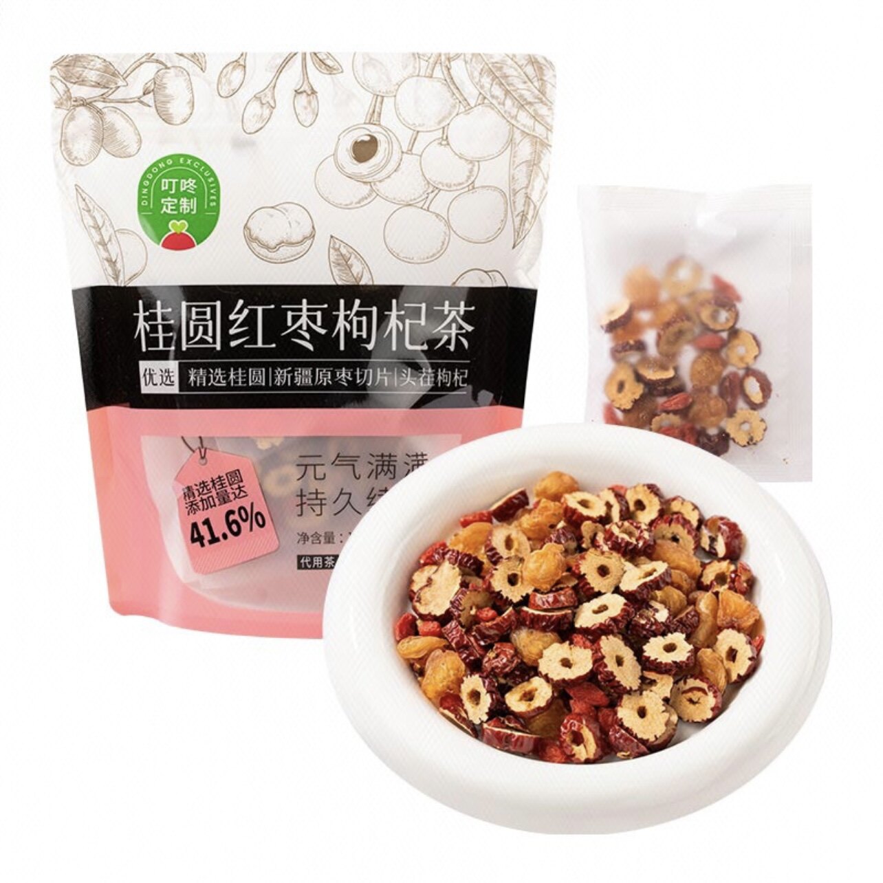 叮咚定制 桂圆红枣枸杞茶 (10包) 120g