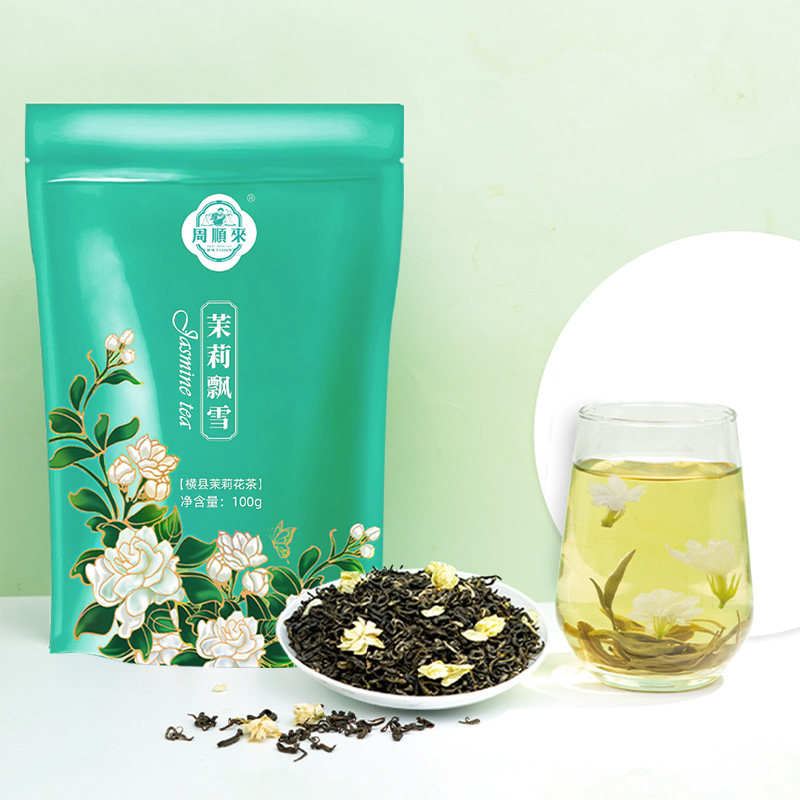 【6窨茉莉飘雪 】2025新茶 浓香耐泡广西横县茉莉花茶特级100g/袋