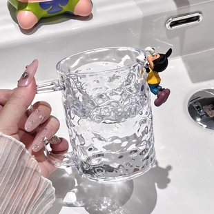 家用简约便携高颜值刷牙杯 牙刷杯冰川纹轻奢洗手间洗漱杯 漱口杯