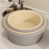 奶油风脸盆家用洗菜盆加厚大小号学生宿舍洗衣泡脚盆婴儿盆子