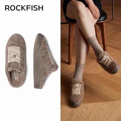 Rockfish英国一脚蹬毛毛拖鞋
