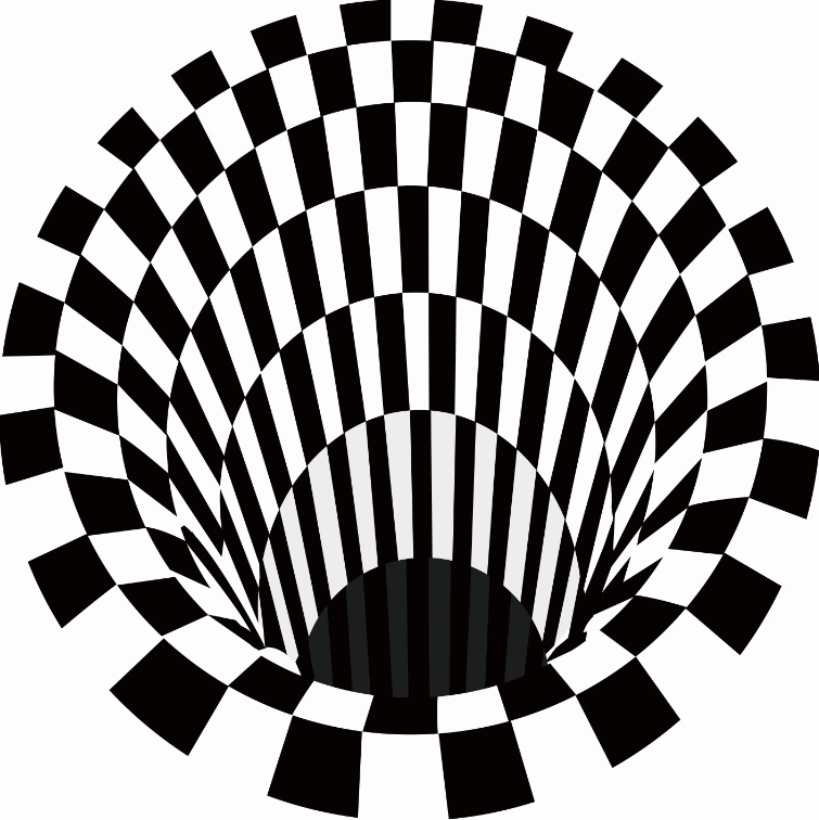 跨境黑白立体视觉地毯客厅门垫茶几沙发毯错觉地毯厂家可定制