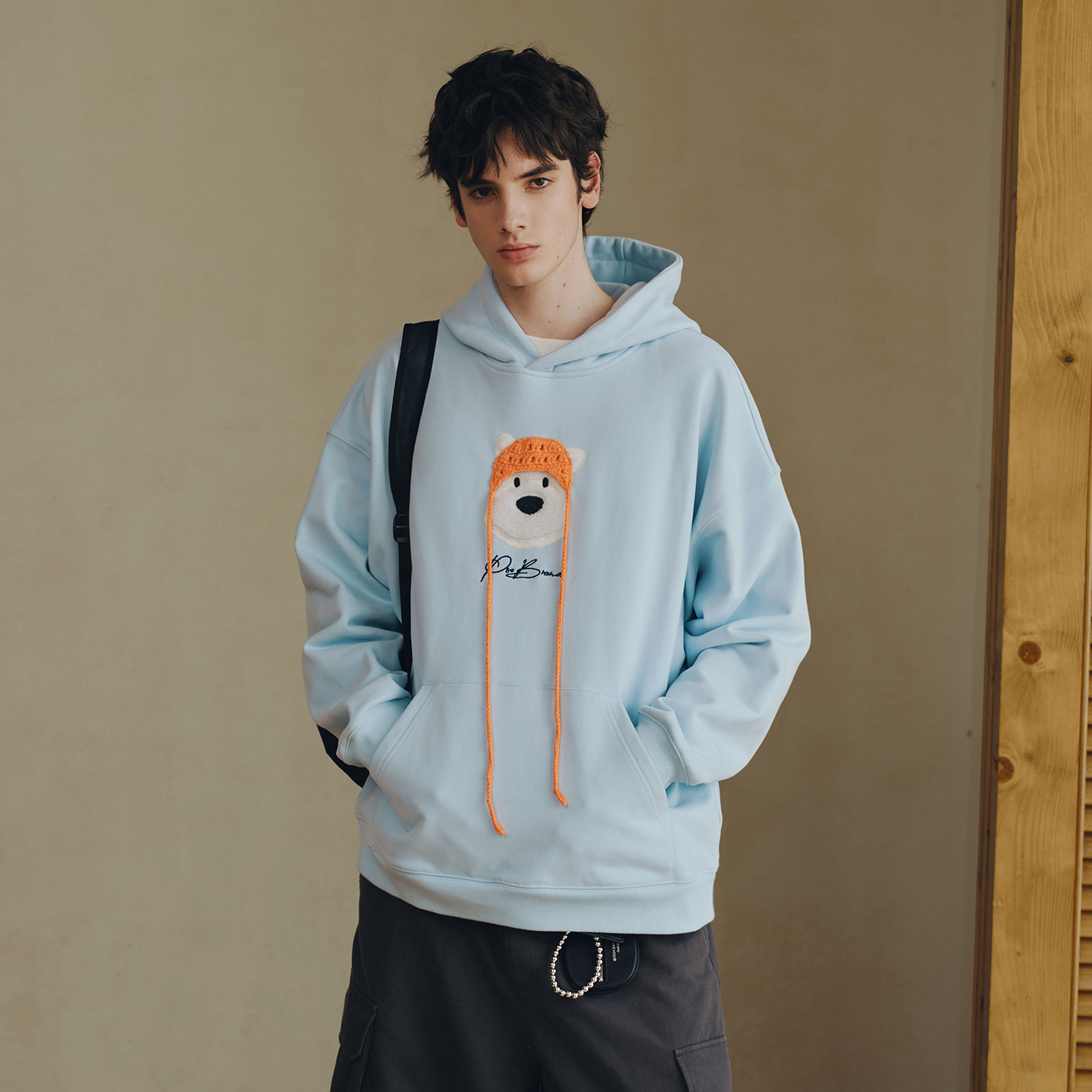 PSO Brand男装女装【恒温暖皮】帽子西高地加绒加厚连帽卫衣外套