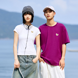 凉感速干针织可爱小狗圆领夏正肩短袖 女装 体恤情侣 Brand男装 PSO